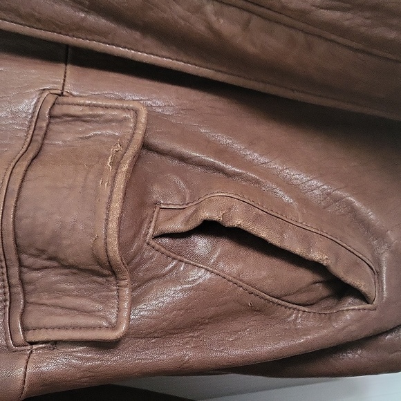Vintage Cezani Brown Leather Bomber Jacket - Picture 10 of 10